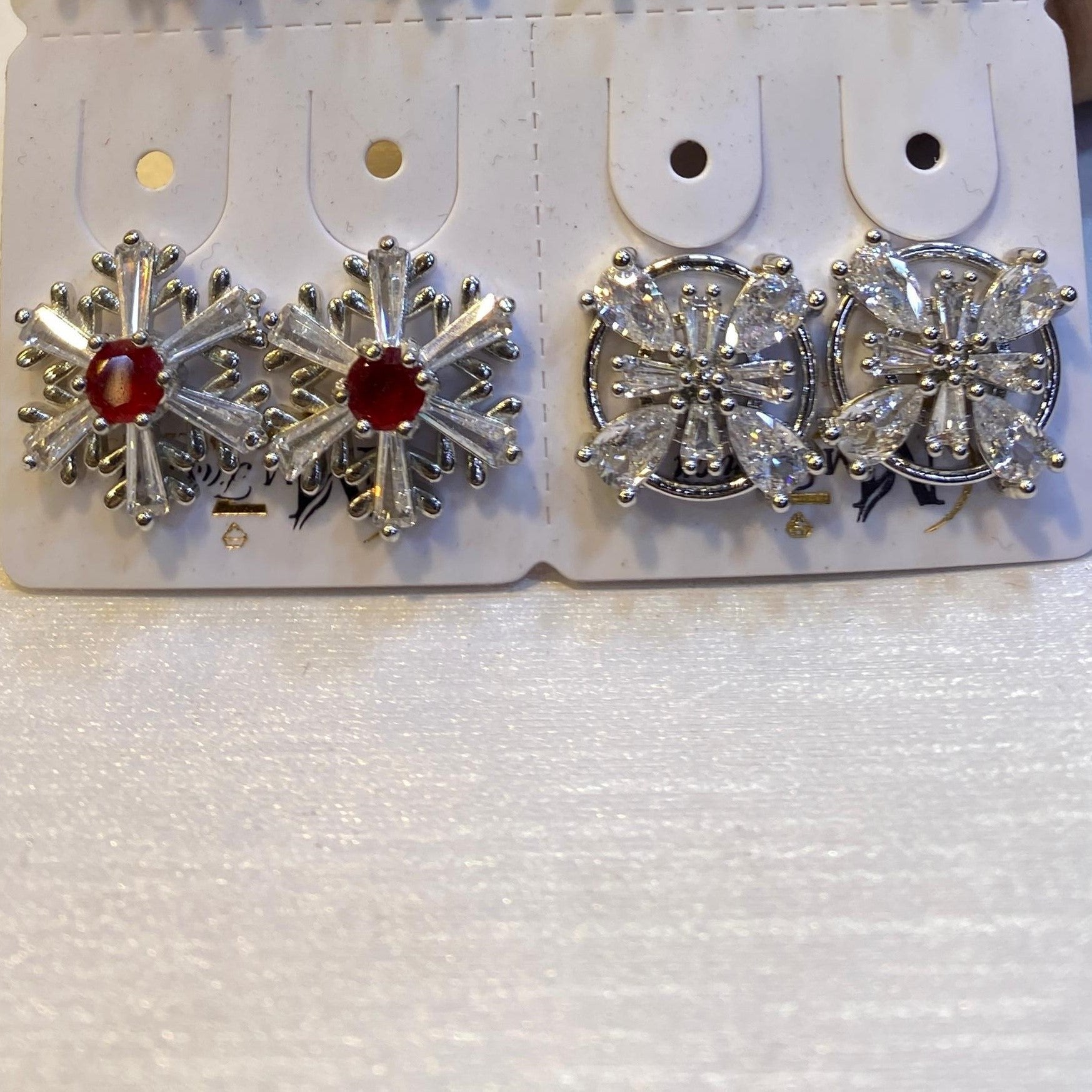 Radiant and Crystal Starburst Shape Earrings